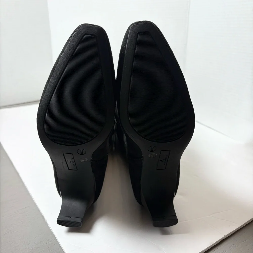 Worthington Over Knee Boots Black Faux‎ Suede Tall Sexy Coquette Baddie Sz 6 NWB